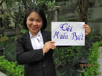 Cựu tù nhân lương tâm Ðỗ Thị Minh Hạnh tham gia phong trào “Chúng Tôi Muốn Biết.” 